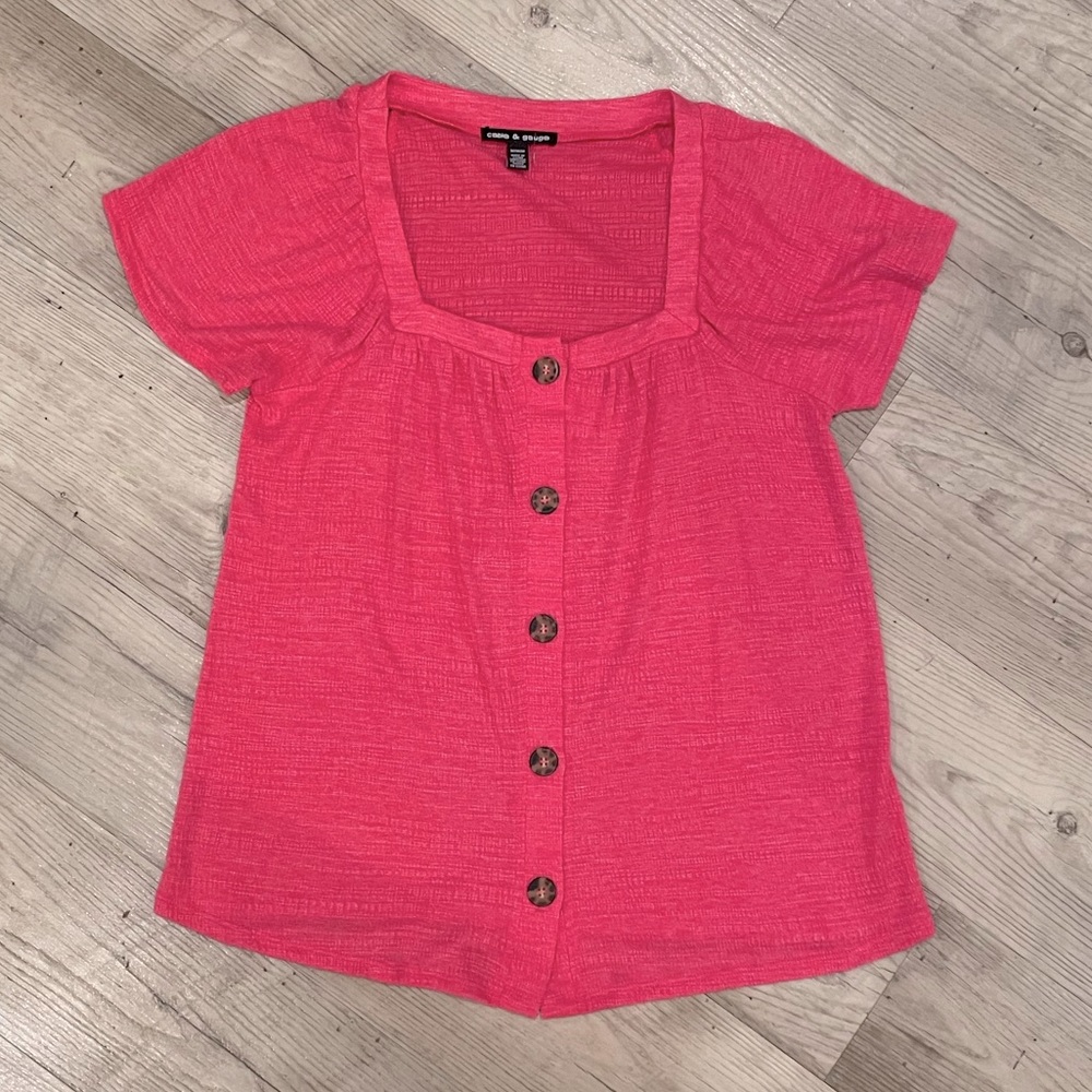 Cable and Gauge Pink Top